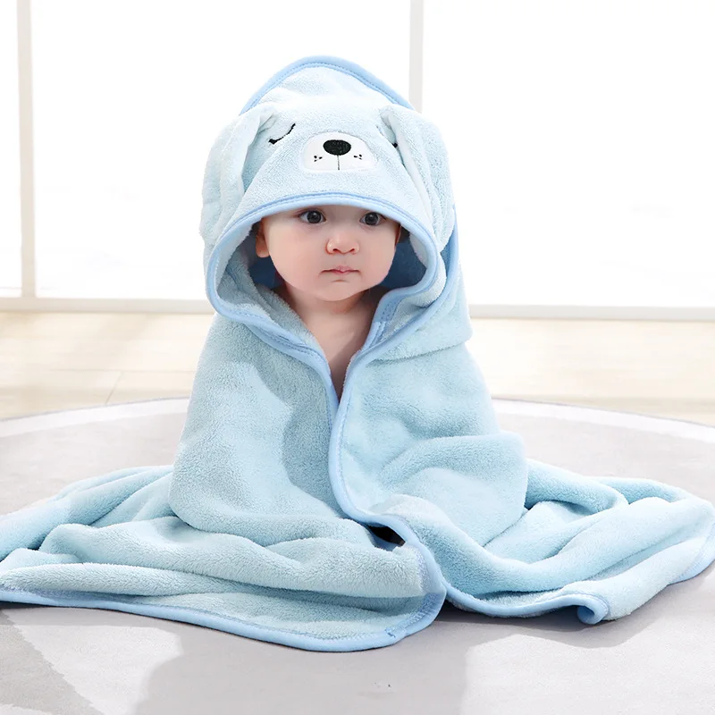 Hooded bath poncho